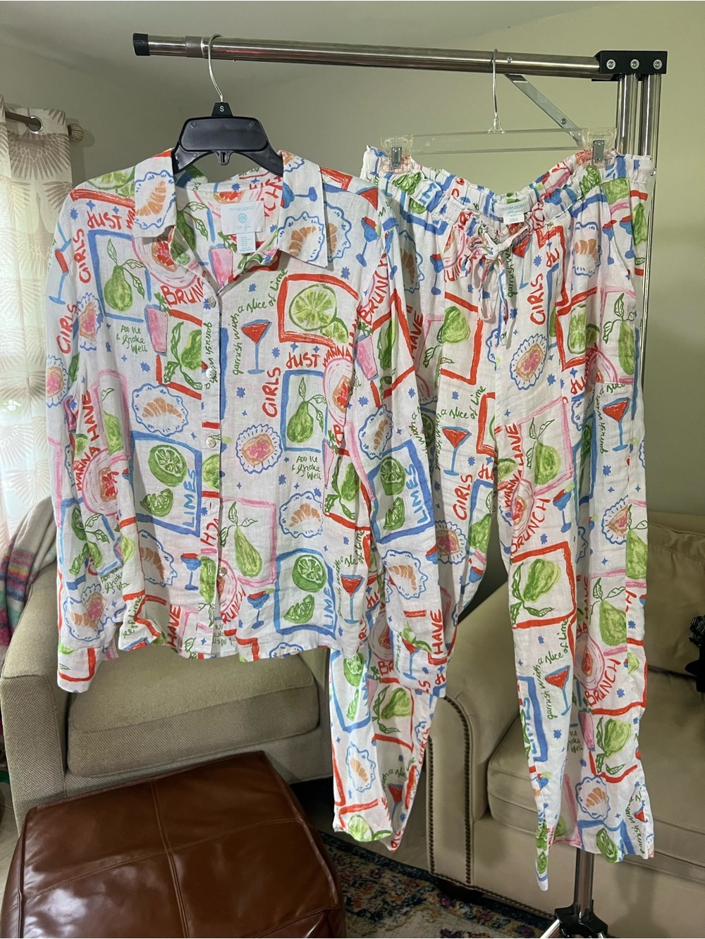 **Cynthia Rowley 100% Linen 2-Piece Set | XL**